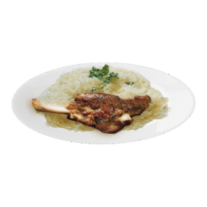 Lamb Shank & White Rice