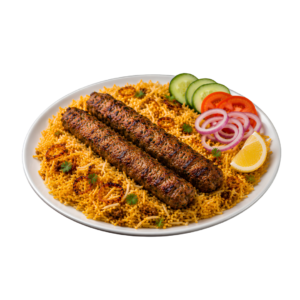 Beef Seekh Kebabs (Rice Meal)