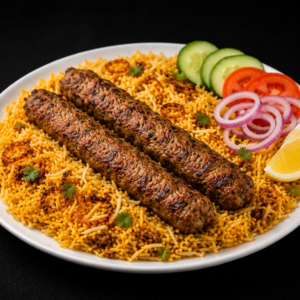 Beef Seekh Kebabs (Rice Meal)