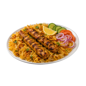 Chicken Seekh Kebabs (Rice Meal)