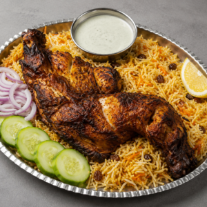 Half Tandoori Chicken with Biryani/Palaw Rice