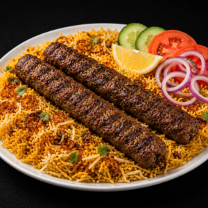 Lamb Seekh Kebabs (Rice Meal)