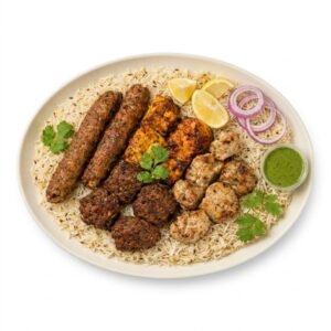 Mixed Kabab Platter (Large+Rice)