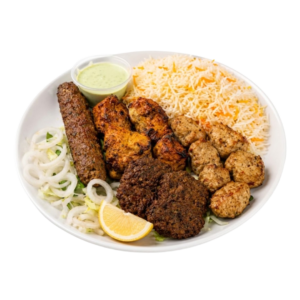 Mixed Kabab Platter (Small+Rice)