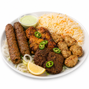 Mixed Kabab Platter (Small+Rice)
