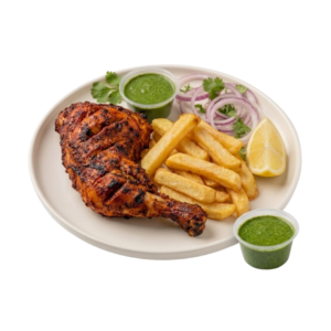Tandoori Chicken Leg Piece + Chips
