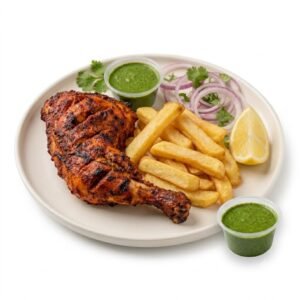 Tandoori Chicken Leg Piece + Chips