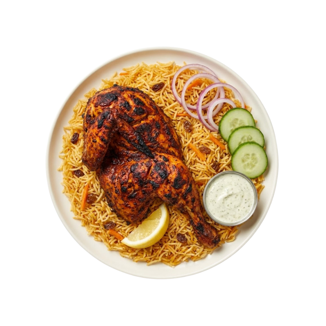 Half Tandoori Chicken with BiryaniPalaw Rice