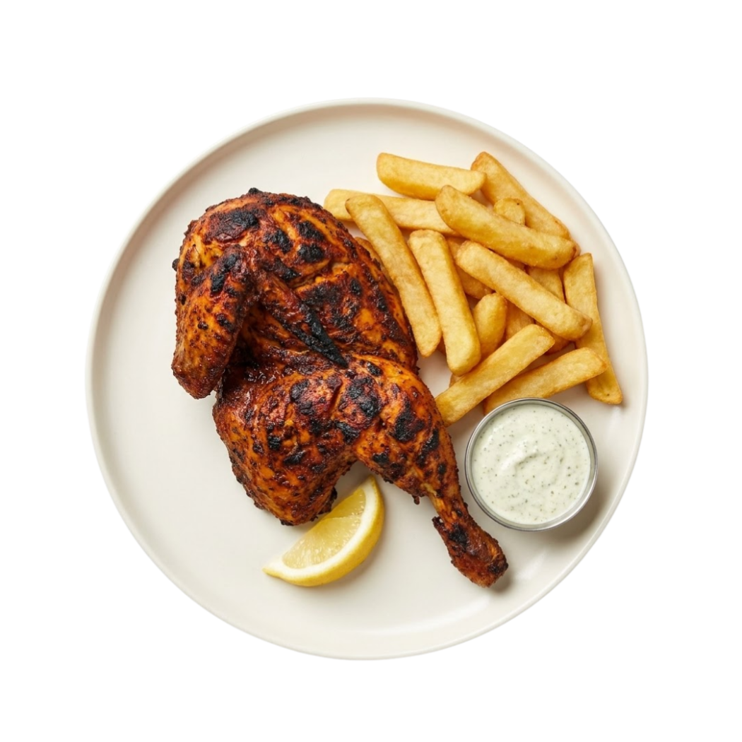 Half Tandoori Chicken with Chips